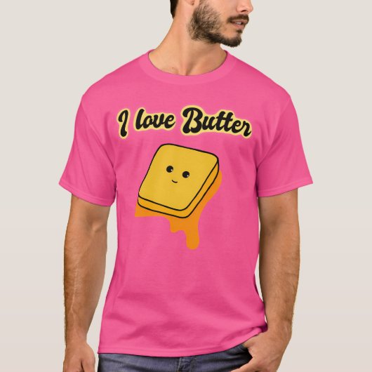 私はバターが大好き Tシャツ (正面)