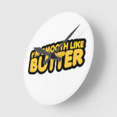 私はバターのようになめらかだ ラウンド壁時計 (傾斜)