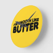 私はバターのようになめらかだ ラウンド壁時計 (傾斜)