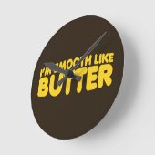 私はバターのようになめらかだ ラウンド壁時計 (傾斜)