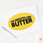 私はバターのようになめらかだ 楕円形シール (封筒)