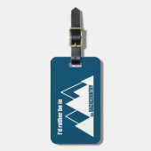 私はバックカントリーの山にいる方がいい ラゲッジタグ (正面縦)