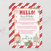 私はバッククリスマス小妖精や小人ガールパーソナライズ&プリント 招待状 (正面/裏面)