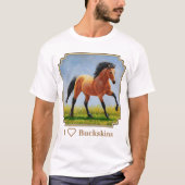 私はバックスキンの馬が大好き Tシャツ (正面)
