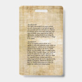 私はバッジおよび締縄承諾しません バッジ (裏面)