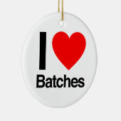 私はバッチが大好きだ セラミックオーナメント (右)
