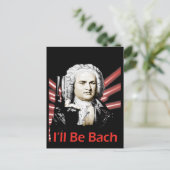 私はバッハのはがき ポストカード (スタンド正面)