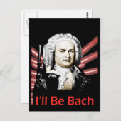 私はバッハのはがき ポストカード (正面/裏面)