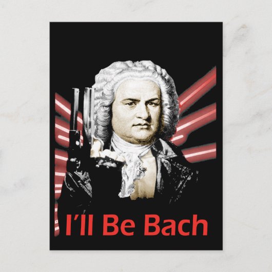 私はバッハのはがき ポストカード (正面)