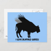私はバッファローの翼が大好き ポストカード (正面/裏面)