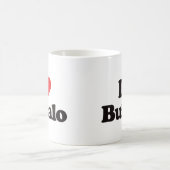 私はバッファローを愛します コーヒーマグカップ (中央)