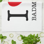 私はバドミントンが大好き キッチンタオル (折り畳み)