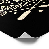 私はバドミントンのアスリートに悪い事を入おもしろいれる ポスター (角)