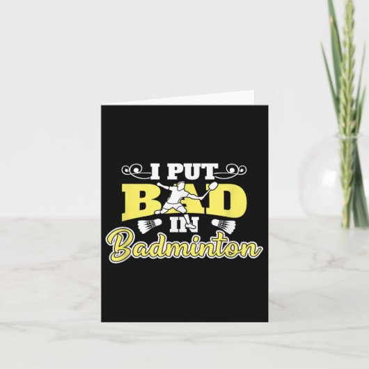 私はバドミントンを下手にした カード (正面)