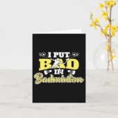 私はバドミントンを下手にした カード (黄色い花)