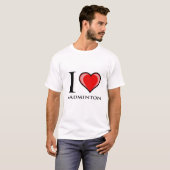私はバドミントンを愛します Tシャツ (正面フル)