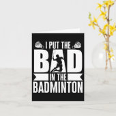 私はバドミントンアスリートバドミントンシャットに悪を入れた カード (黄色い花)