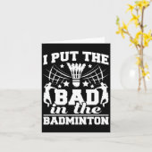 私はバドミントン選手のシャトルバードに悪党を置いた カード (黄色い花)