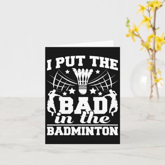 私はバドミントン選手のシャトルバードに悪党を置いた カード (黄色い花)