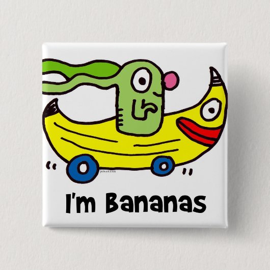 私はバナナおよびあなたはバナナです 缶バッジ (正面)