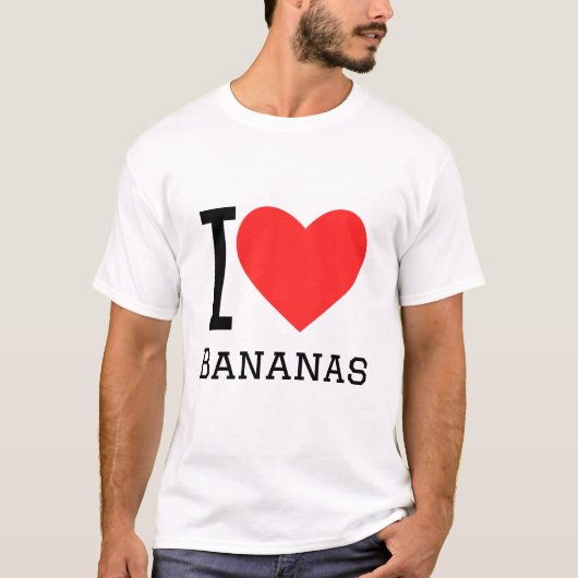 私はバナナが大好きだ Tシャツ (正面)
