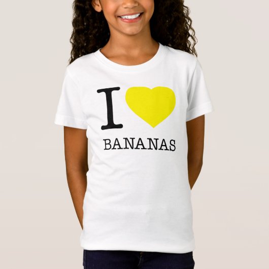 私はバナナが大好き Tシャツ (正面)