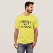私はバナナだと思う – 怠惰おもしろいなハロウィンカスタム Tシャツ (正面フル)