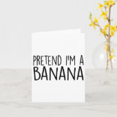 私はバナナの怠惰なハロウィンおもしろいの衣装のふりをする カード (黄色い花)