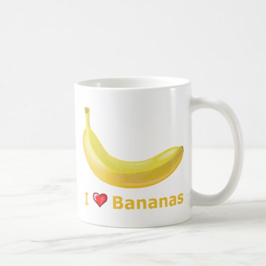 私はバナナを愛します コーヒーマグカップ (右)