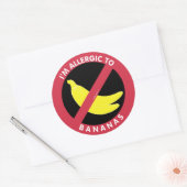 私はバナナアレルギーのシンボルキッズにアレルギーを持っている ラウンドシール (封筒)