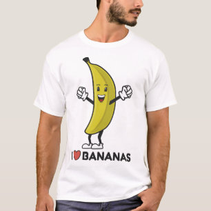私はバナナハッピンおもしろいバナナフルーツ愛好家を愛する Tシャツ