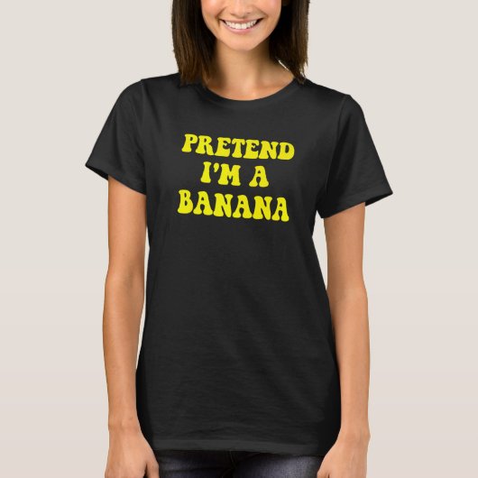 私はバナナ怠惰なハロウィーンの衣装Outfiであるフリ Tシャツ (正面)