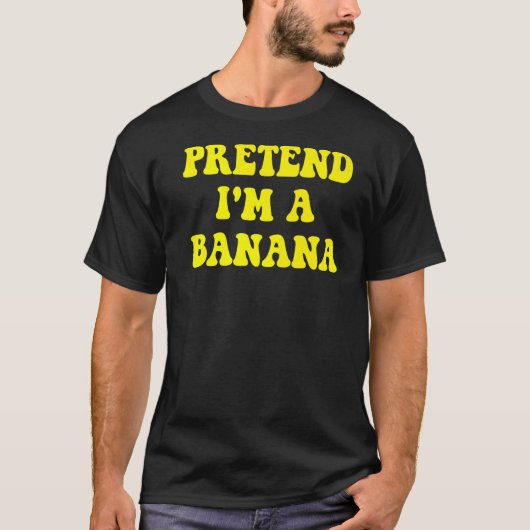 私はバナナ怠惰なハロウィーンの衣装Outfiであるフリ Tシャツ (正面)