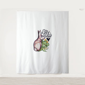 私はバニーおもしろいバニー・ラビットのアートワークが大好き タペストリー