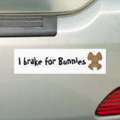 私はバニーのためにブレーキがかかります バンパーステッカー (車上)