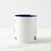 私はバニーのマグを愛します ツートーンマグカップ (中央)
