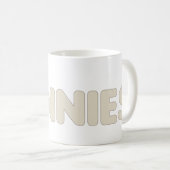 私はバニーの(茶色の)マグを愛します コーヒーマグカップ (正面右)