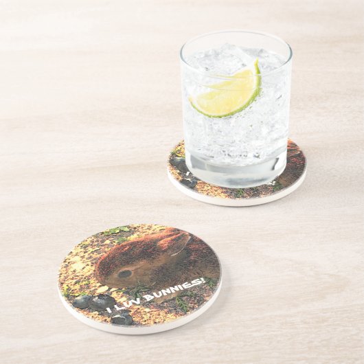 私はバニーをLOVE! かわいい コースター (側面)