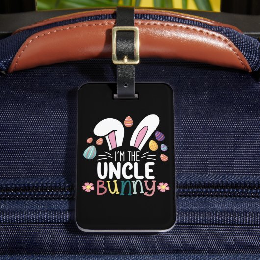 私はバニー・イースターの叔父の家族のマッチング ラゲッジタグ (正面インサイチュ2)