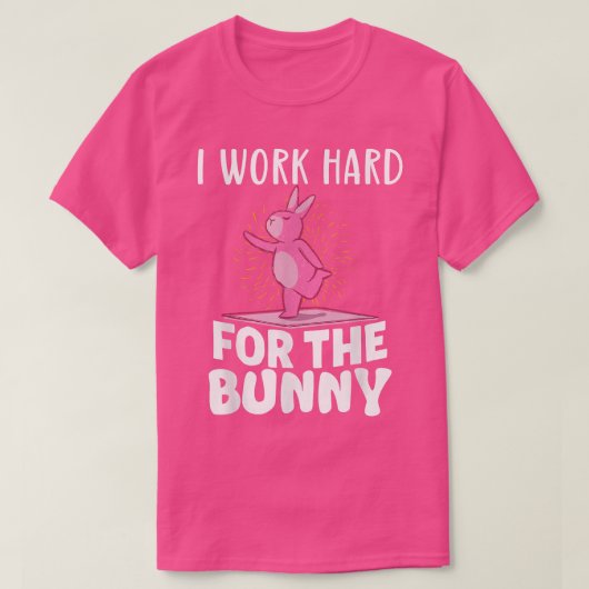 私はバニー・ラビットの懸命に勤おもしろいめる Tシャツ (デザイン正面)