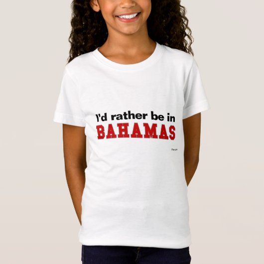 私はバハマにむしろいます Tシャツ (正面)