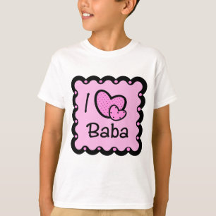 私はババのかわいいTシャツを愛します Tシャツ