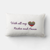 私はババの永遠のつる植物の枕愛します ランバークッション (裏面)