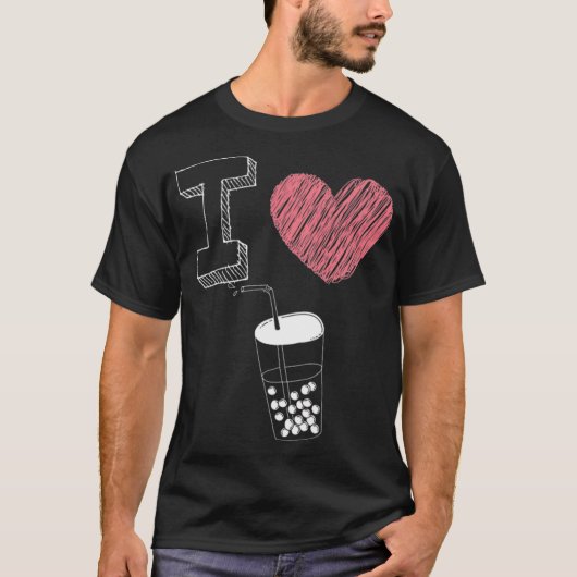 私はバブルティーおばさんが大好き Tシャツ (正面)