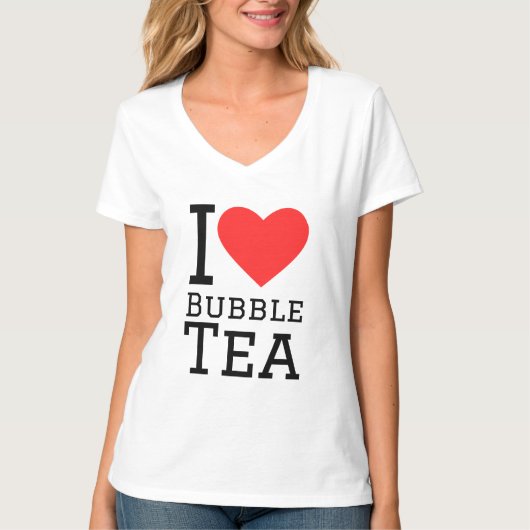 私はバブルティーが大好きだ Tシャツ (正面)