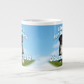 私はバラク、ボー最初の犬のオバマのために吠える ジャンボコーヒーマグカップ (正面)