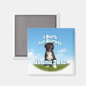 私はバラク、ボー最初の犬のオバマのために吠える マグネット (正面/裏面)