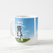 私はバラク、Boのために最初の犬オバマ吠えます コーヒーマグカップ (正面左)