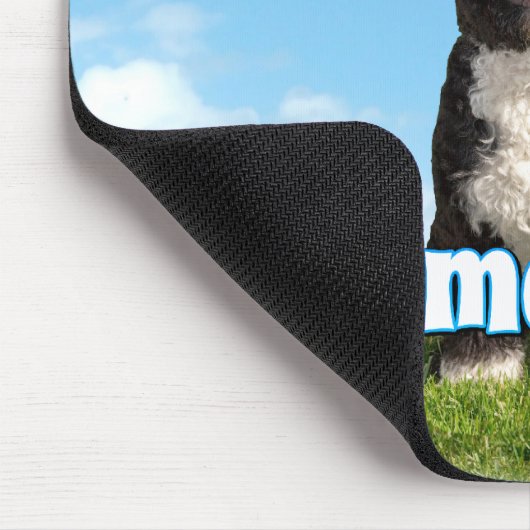 私はバラク、Boのために最初の犬オバマ吠えます マウスパッド (コーナー)