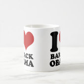 私はバラック・オバマのマグを愛します コーヒーマグカップ (中央)